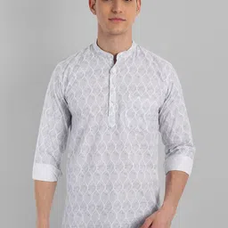 Majestic Man Geometric Printed Pure Cotton Kurta-picture-36