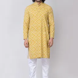 Kartikeya Jaipur Men Geometric Thread Work Kurta-picture-42