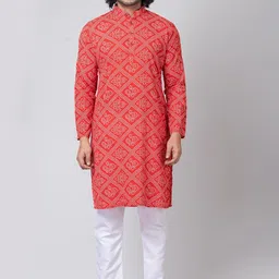 Kartikeya Jaipur Men Geometric Thread Work Kurta-picture-32