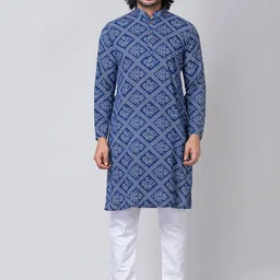 Kartikeya Jaipur Men Geometric Thread Work Kurta-image-98