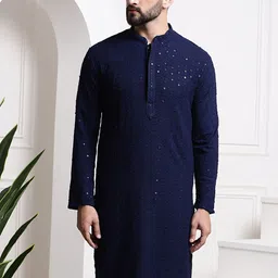SOJANYA Sequin Embellished Pure Cotton Kurta-picture-33