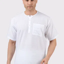 Maharaja Round Neck Short Sleeves Cotton Straight Kurta-picture-16