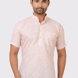 Maharaja Band Collar Short Sleeves Cotton Straight Kurta-40