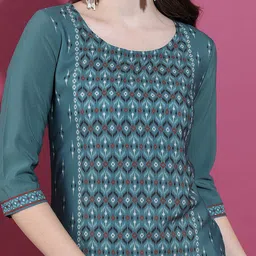Vishudh Geometric Printed Thread Work Kurta image 2
