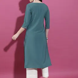 Vishudh Geometric Printed Thread Work Kurta image 3