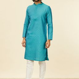Manyavar Men Embroidered Regular Kurta with Pyjamas image 2