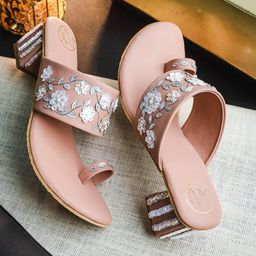 NR By Nidhi Rathi Embellished One-Toe Block Heels-38