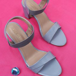 ICONICS Blue Colourblocked Block Mules-19