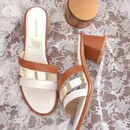 CLOG LONDON Printed Block Mules-26