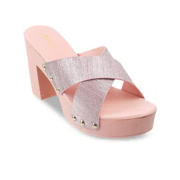 Metro Pink Printed Block Sandals-image-67