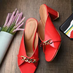 CLOG LONDON Embellished Block Heel Mules-48