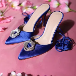 Truffle Collection Embellished Block Gladiators Heels-58