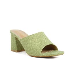 London Rag Block Heel Slip On Heels-53