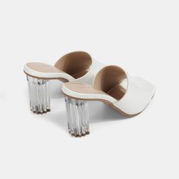 LEMON & PEPPER  Open Toe Party Block Mules image 4