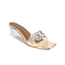 Try Me Embellished Open Toe Block Heels image 2