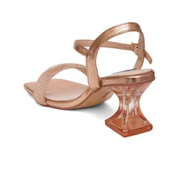 Sherrif Shoes Embellished Open Toe Block Heels image 3
