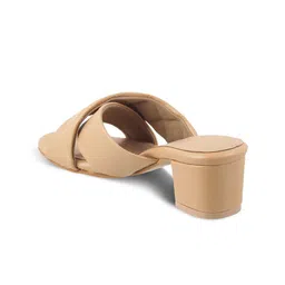 Tresmode ROMI Textured Cross Strap Block Heels image 2