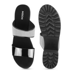Mochi Textured Open Toe Platform Heels image 4