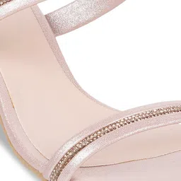 Metro Embellished Open Toe Block Heels image 3