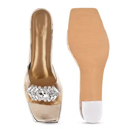 Try Me Embellished Open Toe Block Heels image 5