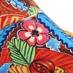 Kanvas Printed Pointed Toe Ethnic Block Mules image 5