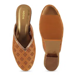 Mochi Tan Block Mules image 2