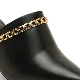 Shoetopia Block Slip On Mules Heels image 3
