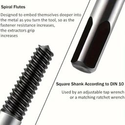 DIY Crafts 5 Pcs Broken Bolt Extractor Kit, Pipe Damaged Bolt Water Pipe 5 Pcs Extractor Drill Bits 4 in 1 Screw Guide Set Damaged Screw Extractor Kit Bolt Remover Easy Back Out Pcs:- (5) image 4