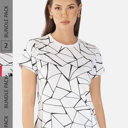 CHOZI Pack Of 2 Printed Regular Fit Cotton Casual T-shirt-image-65