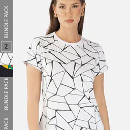 CHOZI Pack Of 2 Printed Regular Fit Cotton Casual T-shirt-image-109
