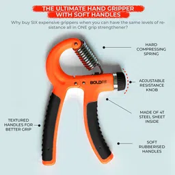 BOLDFIT Set Of 2 Adjustable Forearm Hand Gripper image 2