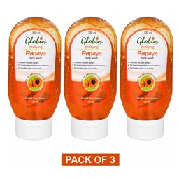 Globus Remedies Pack Of 3 Orange Papaya Tan Removal Face Wash-52
