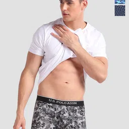 U.S. Polo Assn. Pack Of 3 Printed Moisture-Wicking Trunks-OET01-BNB-P3-20