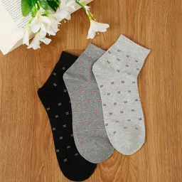MUTAQINOTI Men Pack Of 3 Patterned Ankle-Length Socks-22