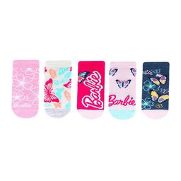 Bonjour Girls Pack Of 5 Multicoloured Barbie Socks-image-10