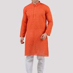Maharaja Woven Design Regular Pure Cotton Kurta With Pyjamas-picture-21