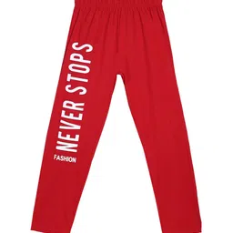 SWEET ANGEL Boys Red Printed Straight-Fit Pure Cotton Track Pants-image-54