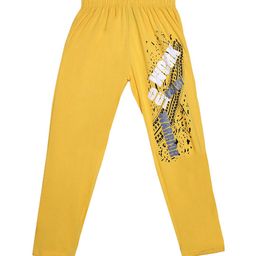 SWEET ANGEL Boys Yellow & White Ready Warrior Printed Straight-Fit Pure Cotton Track Pants-image-81