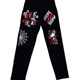 SWEET ANGEL Boys Black & White Printed Pure Cotton Straight-Fit Track Pants-image-110