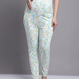 WELL KEPT Women Printed Mid-Rise Straight-Fit Maternity Track Pant-image-97