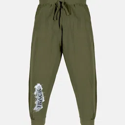 KiddoPanti Boys Mid-Rise Graphic Printed Pure Cotton Joggers-image-91