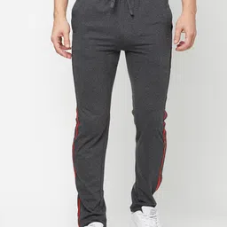 SPORTO Men Grey Solid Slim-Fit Cotton Track Pant-picture-37
