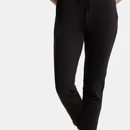 Jockey Women Black Solid Straight-Fit Track Pants-picture-40