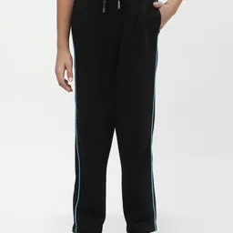 SPUNKIES Boys Black Solid Cotton Comfort-Fit Dry Fit Track Pants-image-31