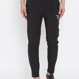 Bitterlime Men Black Solid Slim-Fit Track Pants-image-60