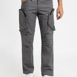 Banana Club Men Mid Rise Cotton Cargo Trousers-image-88