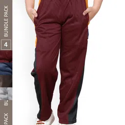 IndiWeaves Boys Pack Of 4 Mid Rise Track Pants-image-20