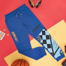 Pantaloons Junior Boys Graphic Printed Pure Cotton Slim-Fit Mid-Rise Joggers-picture-5