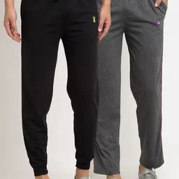 VIMAL JONNEY Men Pack Of 2 Solid Track Pants-image-10