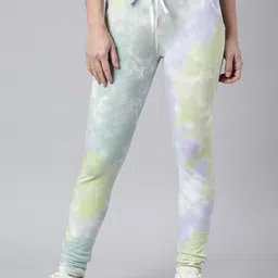 SHOWOFF Women Abstract-Printed Slim-Fit Cotton Track Pant-9